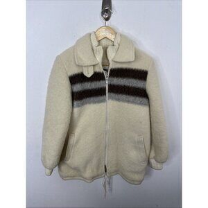 Vintage Myrna 70s Woman L Hippie Boho Jacket Sherpa Lined Nordic